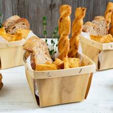 2pcs/5pcs, Wooden Gift Basket, Wooden Basket Square Wooden Gift Box, Wooden Berry Basket For Picking Fruits Or Arts, Crafts And Decorations, Christmas Wedding Birthday Party Picking Fruit Gift Box, Packaging Box, Candy Box, Chocolate Packaging Boxes, Party Favors, Birthday Decorations, Wedding Decorations, Party Supplies,School Supplies