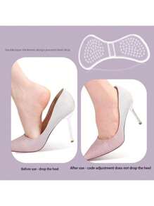 1 paio di cuscinetti in silicone per il tallone, imbottiture per prevenire lo sfregamento nelle scarpe con tacco alto, di design universale nuovo più spesso e morbido, aumenta di mezza misura