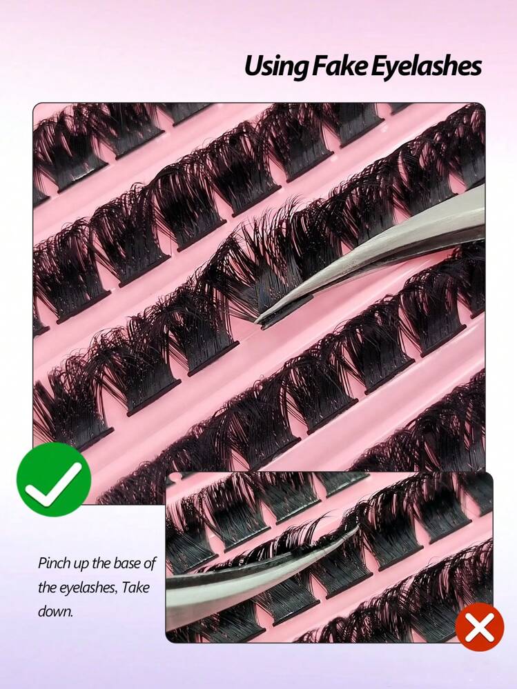 Asiteo 120pcs D Curl Clusters Eyelash, Fluffy Volume And Soft Thick Individual Lashes, Reusable For Beginners Eye Makeup DIY At Home Lash Clusters, Eyelash Clusters, Individual Eyelashes, Lashes, Fake Lashes