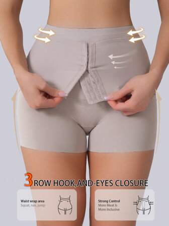 1 件高腰塑身扣内裤瘦身收腹束腰塑身衣女士内衣紧身平腹提臀内衣短裤女