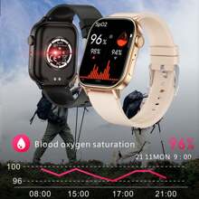 Smartwatch Women Men With Phone Function 2.01 Inch HD Fitness Watch With GPS Tracker Compass Outdoor IP68 Waterproof Sports Watch Sleep Monitor Heart Rate Smart Watch For Android IOS