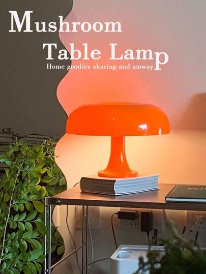 1 pieza Lámpara de mesa con forma de seta LED, lámpara decorativa de ambiente del hogar regulable para dormitorio, mesita de noche, sala de estar. Luz moderna decorativa, mejor regalo.