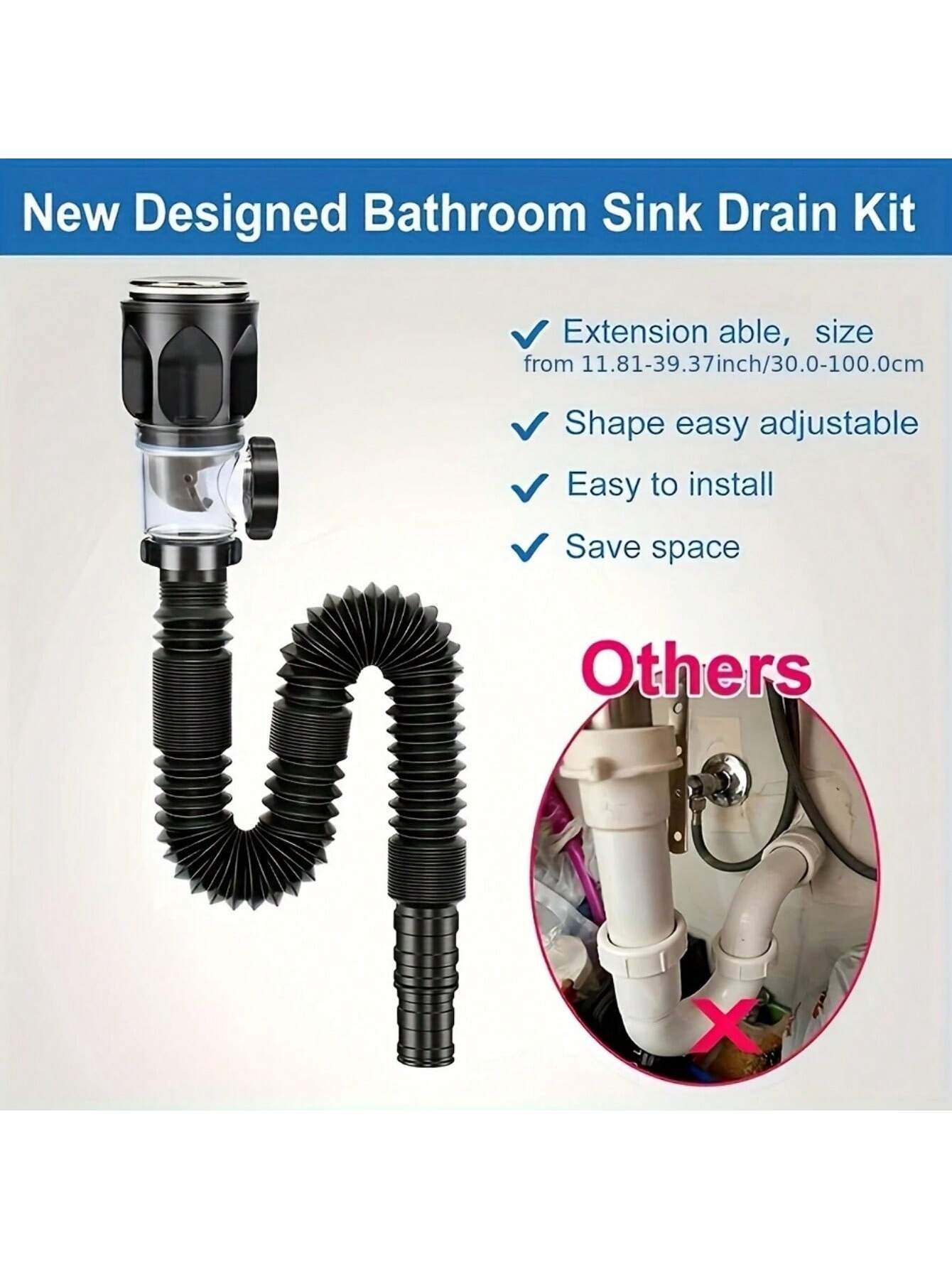 مصرف بالوعة الحمام المضاد للروائح قابل للتمديد – م...