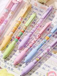 Süßer und interessanter Teleskopstift, 0,5mm spitzer Kugelschreiber, DIY Schreibwaren für Studenten, fleckresistent, geschmeidiges Schreiben, bequemer Griff, geeignet für Prüfungen, Büros, Unterschriften, koedukative Schulen, Studenten, Schreibwaren und Lernmaterialien