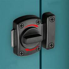1pc Password Lock Door Bolt Without Punching, Theft-Proof Lock For Cabinet, Drawer And Closet With Rotating Code - Multicolor - View 9