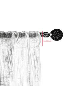 1pc Semi-Sheer French Vintage Style Window Voile Curtain For Balcony, Living Room, Study, Home Decor