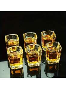 1 件套酷炫小酒杯套装、龙舌兰酒杯、白葡萄酒杯、酒杯套装、饮用玻璃器皿，非常适合 KTV 和家庭酒吧 - 适合作为父亲节礼物