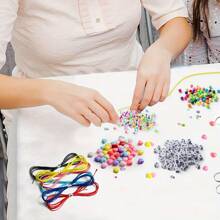 286 Pieces DIY Keychain Making Craft Set, Adjustable Alphabet Heart Clear Beads Keychain Supplies, Birthday Holiday Party Favors