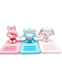 Sanrio 1 pezzo Supporto per telefono o tablet con figure di personaggi Kawaii di Hello Kitty e Kuromi, decorazione da scrivania a forma di personaggi anime, regalo di compleanno