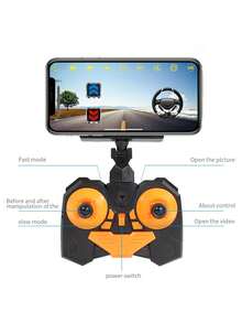 1pc Remote Control Car With WIFI Video Camera, High Definition WIFI Lens For Real-Time Shooting, Remote Control All-Terrain Video Recording And Photography Car, 2.4Ghz Remote Control And Smartphone Control, Real-Time High Definition Video Recording And Photography, Built-In Gyroscope High Definition Chip And Rechargeable Battery, Suitable As Birthday Gift, Christmas Gift, Easter Gift For 8-18 Years Old Boys And Girls