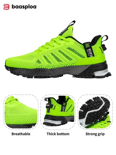 baasploa 男士跑步鞋、运动鞋、户外休闲轻便网球鞋、男士时尚网面专业跑步鞋、品牌鞋、尺码 41-45（显瘦效果，宽脚请选择大一码，另有加大码可选）