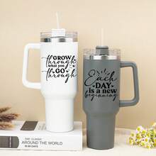 12pcs Motivational Quote UV DTF Cup Wraps Transfer Stickers Set For 16oz Glass Coffee Cups, Motivational Quotes Decal Rub On Transfer Stickers For DIY Mug Water Bottle Creative Craft Gifts - Multicolor - View 10