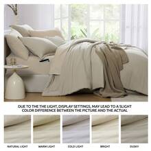 5/7 Pieces Soft Comforter Sets - Comforter, Fitted Sheet, Flat Sheet,  Pillow Shams,  Pillowcases, All Season Bedding - 淺燕麥色 - 查看 5