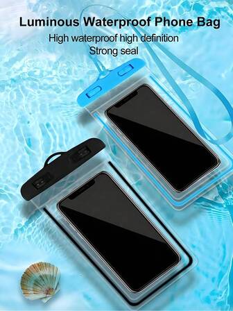 1 Stück transparente wasserdichte Unterwasser Handyhülle, um Ihr Handy trocken und geschützt für Outdoor-Aktivitäten wie Schwimmen und Tauchen zu halten. Wasserdichte Hülle mit berührungsempfindlichem Bildschirm. Reisenotwendigkeiten Handyhülle für Surfen, Kajak fahren, Angeln, Rafting, Schwimmen, Kreuzfahrt, Sport, Schwimmen, Tropische Küstenvibes, Strandtasche für Schwimmen, Sommer, Inselurlaub, Strandurlaub, für Männer und Frauen.