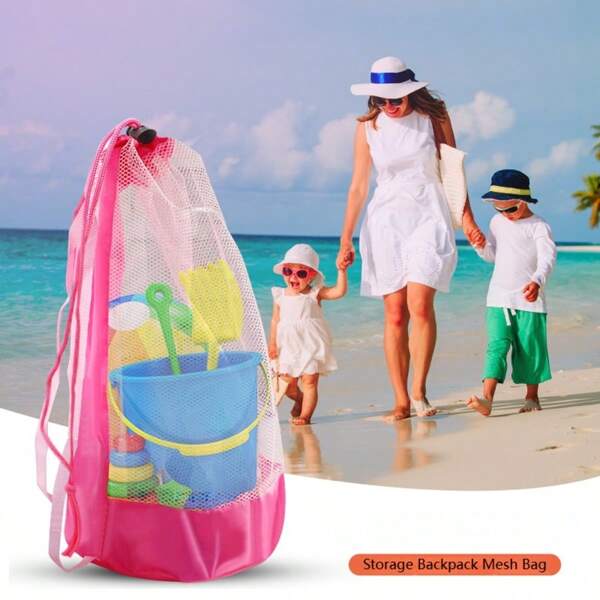 Sacchetti a rete per il contenimento dei giocattoli, zaini multifunzionali di grande capacità, borse da spiaggia, borse per riporre gli attrezzi - regalo di Natale, per il ritorno a scuola