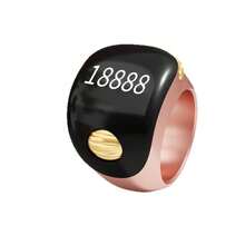环形球数字计数器滚轮计数18/20/22mm调节Type-C充电智能触摸手指计数器用于祈祷计数