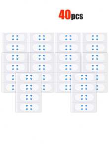 200片装面部提拉隐形胶带，面部提拉紧致胶带，隐形提拉贴片，透明无缝紧致面部皱纹贴片，提拉并固定面部肌肉，塑造面部轮廓。提拉松弛肌肤，抚平皱纹，改善双下巴、下巴和眼周肌肤，120/80/40/20片套装 - 彩色 - 查看 10