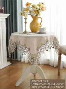 1 pieza Mantel de tela de satén jacquard, cubierta de mesa de comedor rectangular para cocina, sala de reuniones, escritorio, mesa de café, tocador, decoración para el hogar, muebles de interior y exterior, decoraciones para fiestas y bodas