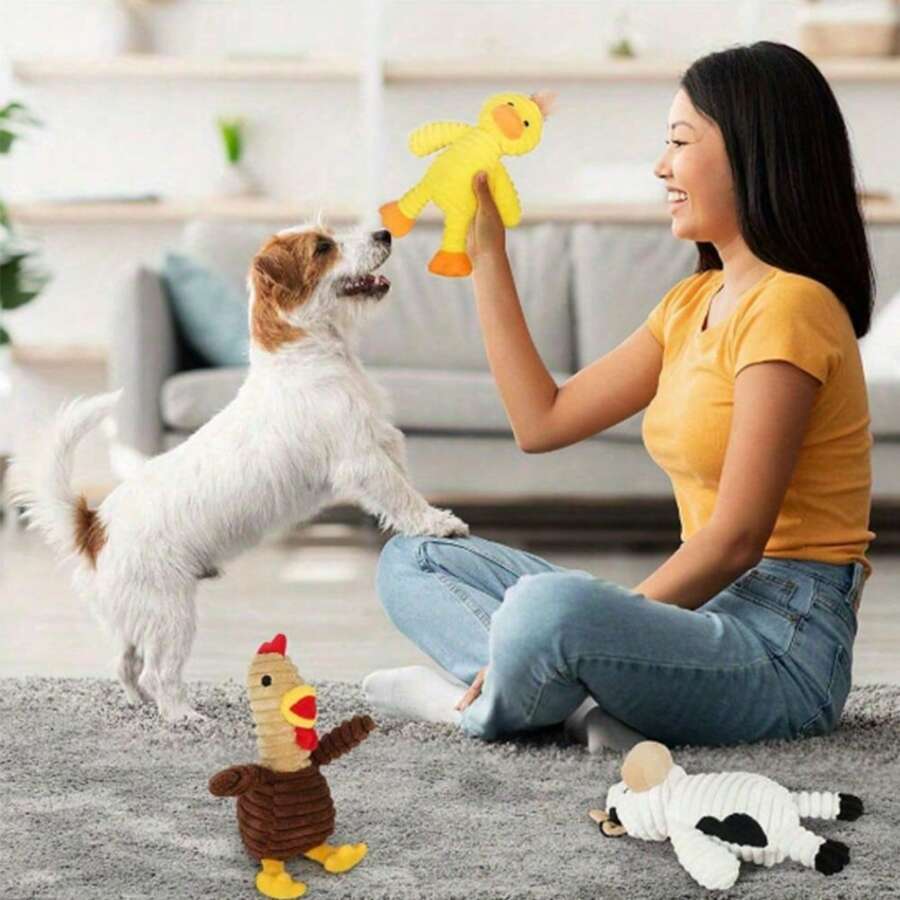 Dog Toys, Plush Dog Squeaky Toys,Animal Pet Toy For Small Medium Dogs, Stuffed Puppy Chew Toy, Cute Dog Gift Toys