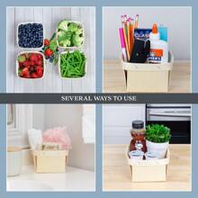 2pcs/5pcs, Wooden Gift Basket, Wooden Basket Square Wooden Gift Box, Wooden Berry Basket For Picking Fruits Or Arts, Crafts And Decorations, Christmas Wedding Birthday Party Picking Fruit Gift Box, Packaging Box, Candy Box, Chocolate Packaging Boxes, Party Favors, Birthday Decorations, Wedding Decorations, Party Supplies,School Supplies