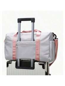 Sport Travel Bag With Waterproof Pocket Side Handle 30L Capacity YB601 - 乾枯玫瑰色 - 查看 4