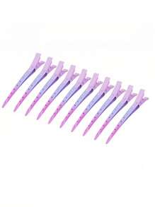 10 Stücke Metall Farbklammern ohne Nähte, bunte große Make-up und Gesichtswäsche Seitenklemmen, kissen-förmige Haarstyling-Haarspangen, Friseurwerkzeuge, Pony-Clips, Lockenwickler-Clips, Haraccessoires für Frauen, beliebte Pony-Clips geeignet für Friseursalons, und Heimgebrauch, flache Krallenklemmen, Haarspangen, Haarklammern