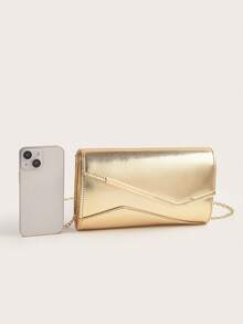 Glitter, Shiny, Luxury, Glamorous, Elegant, Exquisite Large Women Clutch Purse Evening Bag Prom Handbag With Detachable Chain For Wedding Velvet Elegant For Girls, Women, College Students, Rookies & White-Collar Workers For Party, Prom, Wedding - Gold - View 6