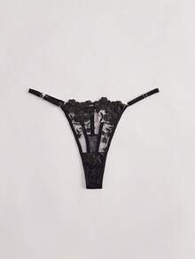 Halloween Style Sexy Transparent Floral Lace Lingerie Set For Women, Exquisitely Designed With Soft And Skin-Friendly Fabric, Available In 8 Vibrant Colors To Choose From. - 黑色 - 查看 5