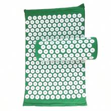 Cojín masajeador, estera de masaje para Yoga, acupresión, alivia el dolor, estrés, espalda, dolor corporal, estera con puntas, estera de acupuntura y juego de almohadas - Neblina azul - Ver 4