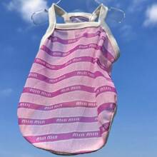 1pc Pet Breathable Vest, Letter Print Mesh Pet Harness For Dog/Cat, Comfortable & Cool, Suitable For Poodles, Yorkies, Schnauzers, Maine Coons, Ragdolls And Other Medium/Small Pets