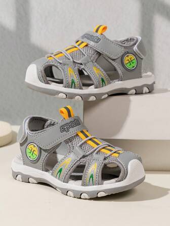 2025 New Fashion Boys Beach Sandals, Sports Slides, Toddler & Big Kid Closed Toe Soft Bottom Non-Slip Summer Beach Shoes