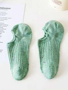 1/3/7 Pairs Women's Candy Color Ankle Socks, Summer Boat Socks, No Show Socks Thin Low-Cut Low Vamp, Personalized Star Dot Mesh Socks, Non-Slip, Suitable For All Seasons, Mix & Match Colors