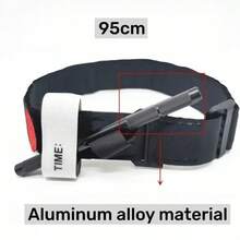 Torniquete de aluminio de presión rotativa de primeros auxilios táctico, equipo de supervivencia para senderismo militar, camping al aire libre, herramientas de rescate Molle - 95 centímetros - Ver 6