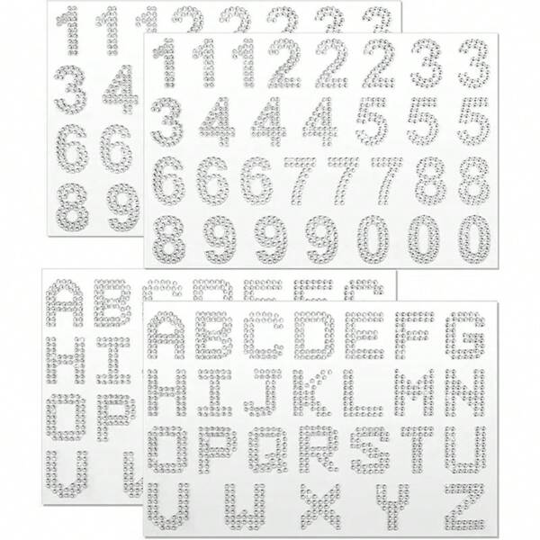 2pcs Rhinestone English Letter & Number Iron-On Crystal Stickers, Letter Size 1.18inch*0.9inch, Mailbox Number Labels, DIY Crafts, Art Projects, Logos, Notebooks, Classroom Decor, Can Be Adhered To Suitcases, Laptops, Scrapbooks, Books, Gifts, Hats, Furniture, Wedding Decor, Apparel, Handcraft, Car Decor And More,School Supplies,Back To School
