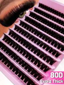 10 Reihen 200 Stück individuelle Wimpernbüschel 30/50/80/100D D-Locken 8-16mm DIY Wimpernbüschel Manga Wimpern Extra dick&flauschig&natürlich aussehend Wiederverwendbares individuelles Wimpernverlängerungs-Set zum Selbstgebrauch Zuhause oder unterwegs für den täglichen Gebrauch&Hochzeit&Dates&Partys&Reisen&Frühlingstag Wimpernbüschel, Wimpernbüschel, individuelle Wimpern, Wimpern, Fake Wimpern