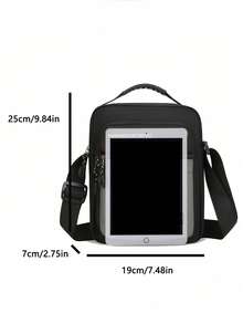 1 Stück Herren Handtasche mit Reißverschluss, neuer modischer Stil Umhängetasche kleine quadratische Tasche, kann an der Schulter, als Umhängetasche oder in der Hand getragen werden, mit verstellbarem Schultergurt, praktischer Reißverschluss, wasserfest und strapazierfähig, ausreichende Kapazität, für den täglichen Gebrauch geeignet, Valentinstag Geschenk - Verschiedenfarbig - Übersicht 10