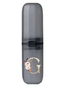 Hộp đựng bàn chải đánh răng di động A-Z với chữ và hoa vàng, giữ bàn chải đánh răng của bạn sạch sẽ mọi lúc, mọi nơi! Cốc đựng bàn chải đánh răng đa năng, Hộp đựng bàn chải đánh răng du lịch, Vỏ bọc cốc đựng bàn chải đánh răng di động - màu đen - Xem 18