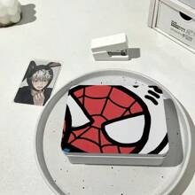 Marvel Marvel Spider Man Cover Storage Box, Size 4.72 Inches, 3.54 Inches, Height 1.5 Inches, Cute Spider Man Iron Box, Small Card Storage Iron Box, Cute Desktop Storage, High Aesthetic Style Pattern, Suitable For Desktop Stationery Storage, Headphone Storage, Desktop Accessory Storage,Back To School,School Supplies