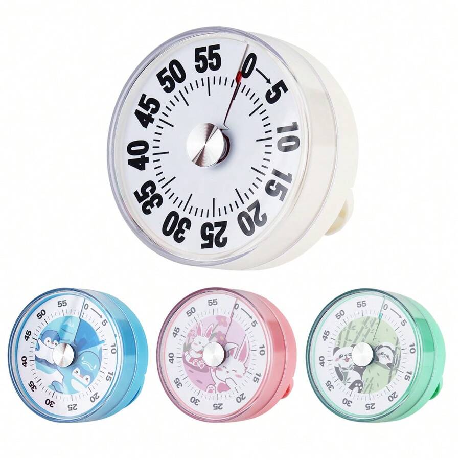 Magnetic Clock Timer Visual Timer Mechanical Kitchen Timer With Loud Alarm For Students Teachers Alarm Cooking Timer 60-Minutes