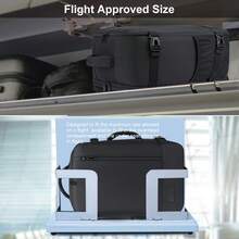 Zaino da viaggio EZUOLA 40x20x25 cm, bagaglio a mano per aereo per uomo e donna, borsa per laptop da 15,6 pollici per scuola, escursionismo, lavoro, design riflettente per camminare più sicuri di notte, adatto per Pasqua (in procinto di essere fuori stagione), Festa del papà, Festa della mamma, spiaggia, matrimonio, laurea, regalo, accessori scolastici neri e blu - nero - Visualizzare 5