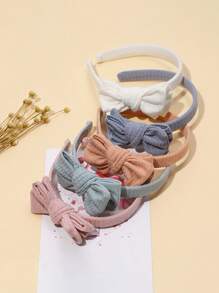 1pc Cute Fabric Bow Headband, Fashionable Headband Accessory, Minimalist Hair Clip Head Decor