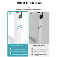 Movable Overbed Table With Wheels, 23.6-37.4in Adjustable Height Overbed Table, Rolling Tray Table, Medical Bedside Desk With 0-90 Degrees Tilting Surface For Home Office - 白色 - 查看 9