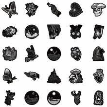 Bộ 50 miếng dán phong cách Gothic Retro - Miếng dán vinyl tái sử dụng cho máy tính xách tay, ván trượt, hành lý - Họa tiết hoạt hình độc đáo, phù hợp cho các dự án DIY, quà tặng tiệc tùng và trang trí Giáng sinh. - Nhiều màu - Xem 3