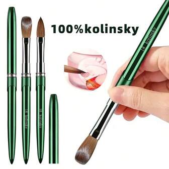 Kolinsky Acrylic Nail Brush Good Quality Nail Art Mink Brush Wood Handle Gel Builder Manicure Brush Drawing Tools