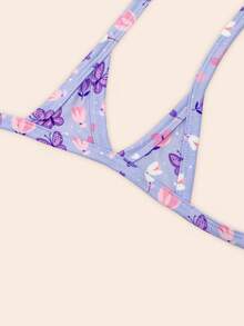 1 Set Floral & Butterfly Print Pet Summer Bikini