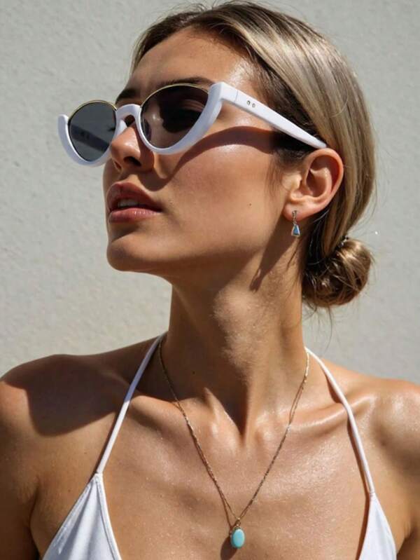 SeeBand Fashionable Cat Eye Fashion Glasses For Women Fashion Glasses For Women,Shades For Ladies,Fall Winter Outfits,Beach Accessories,Vintage Retro Y2k Basics Eyeglasses,Business Casual Gifts,Perfect For Everyday Wear,Seaside,Beach,Vacation,Walking,Shopping,Driving,Street Photos