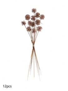 12/24 Stück künstliche Pflanze, Löwenzahn künstliche Blumen, künstliche Plastik Igelkugel Blume weiß braun, Fake Pflanze Heim Wohnzimmer Esszimmer Tischdekoration Weihnachtsartikel