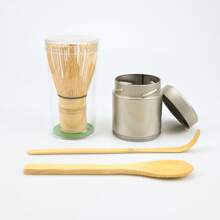 4 Stück/Set japanischer Stil Matcha Dose Holzlöffel exquisite Unterpackung Dose perfektes Geschenk für Zeremonien, Schulanfang