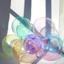 10pcs/Pack 18-Inch Bobball, Colorful Transparent Crystal Bobball, Random Color - Ideal For Wedding, Birthday Party Balloon Decorations, Summer Party Decor