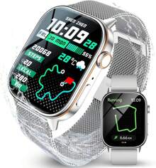 Smartwatch Women Men With Phone Function 2.01 Inch HD Fitness Watch With GPS Tracker Compass Outdoor IP68 Waterproof Sports Watch Sleep Monitor Heart Rate Smart Watch For Android IOS